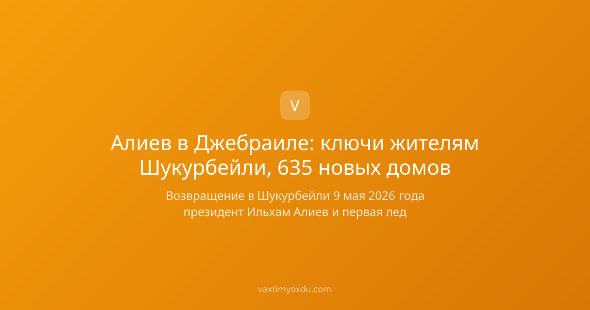 Алиев в Джебраиле: ключи жителям Шукурбейли, 635 новых домов