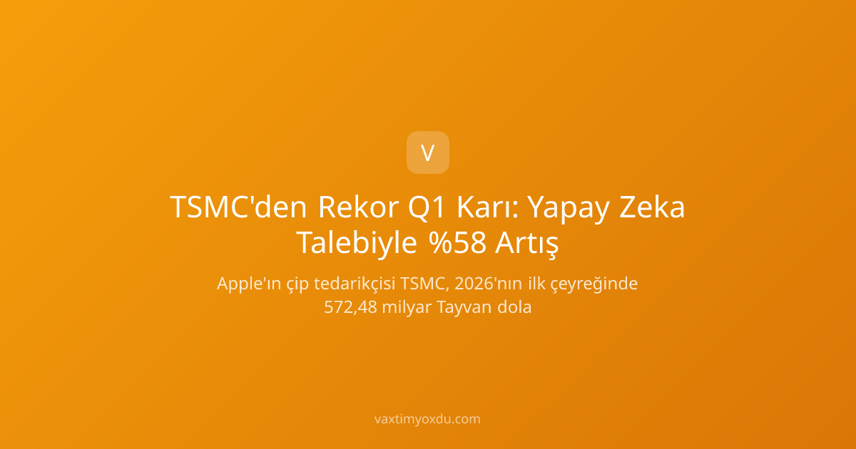 TSMC'den Rekor Q1 Karı: Yapay Zeka Talebiyle %58 Artış
