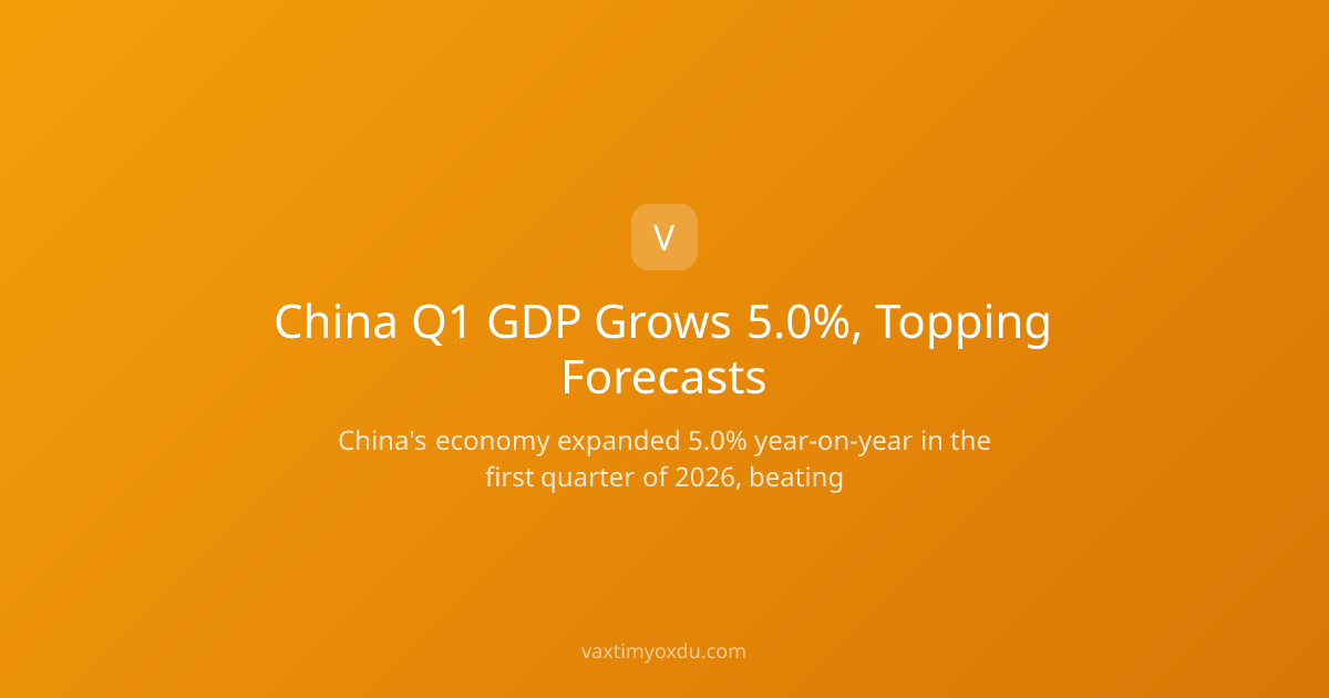 China Q1 GDP Grows 5.0%, Topping Forecasts
