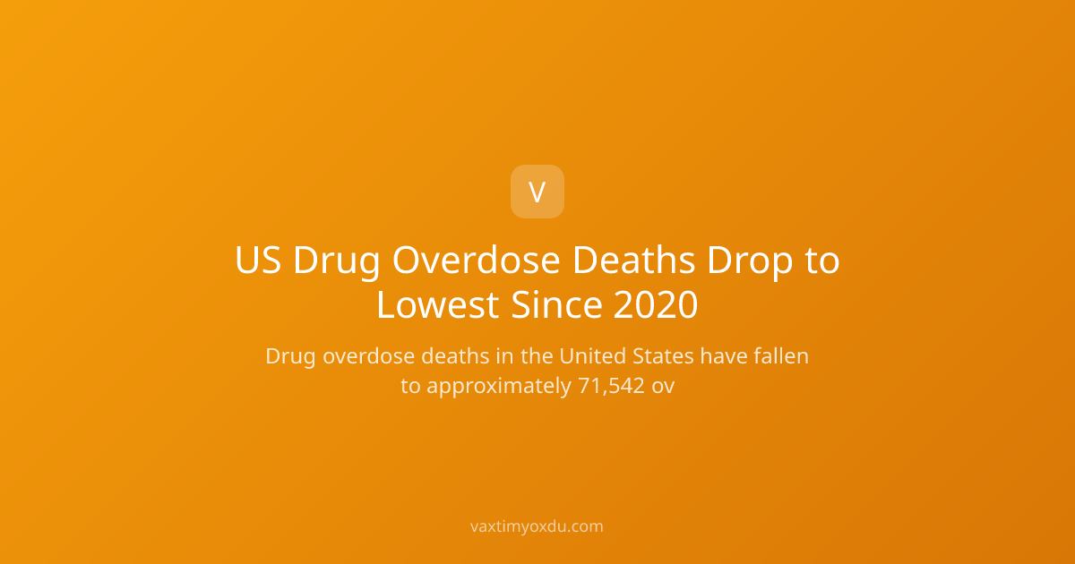 US Drug Overdose Deaths Drop to Lowest Since 2020